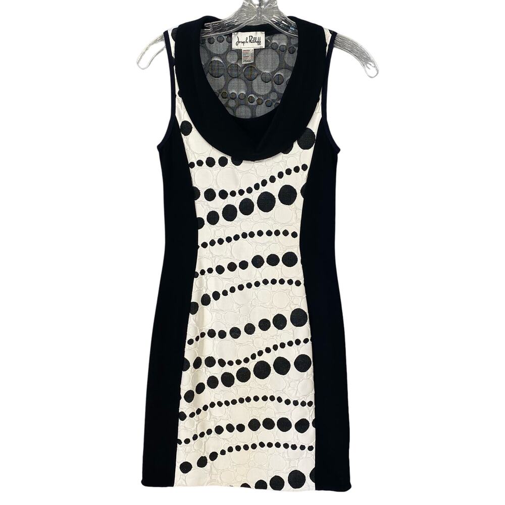 ✨ Joseph Ribkoff Polka Dot Cowl Neck Dress | Size 4